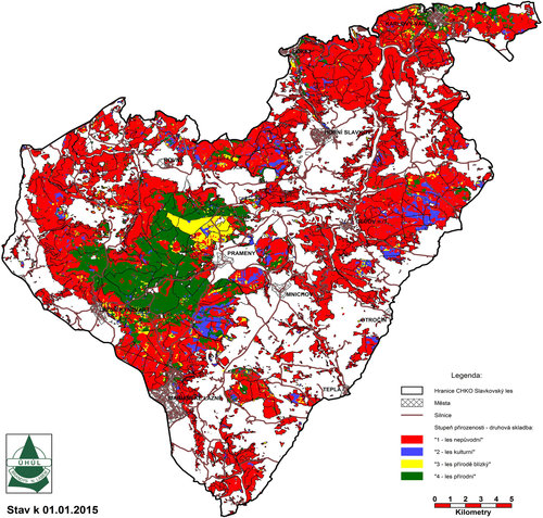 Mapa 10.1 - Shodnost s přirozenou druhovou skladbou N