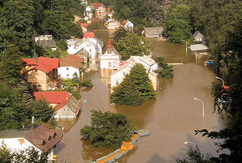 PovodeŚ ve Hżensku v roce 2002 foto Patzelt