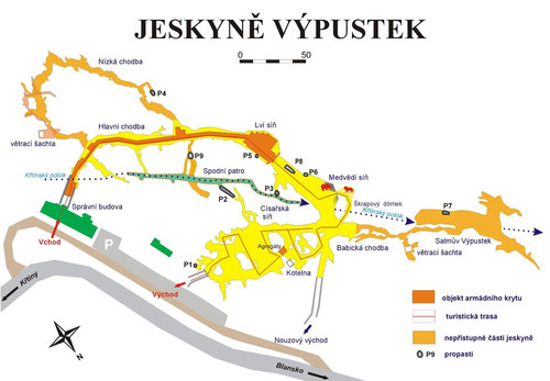 na Á°żku strany Mapa jeskynō Vžpustek Vypracoval Jiż° Hebelka SJ¨R