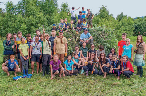 Enjoyment of a job well done. Scout troop from the municipality of Holubov. © Tereza Křivánková