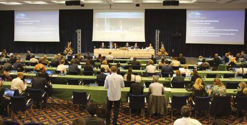 Look at a conference room in Portorož, Slovenia