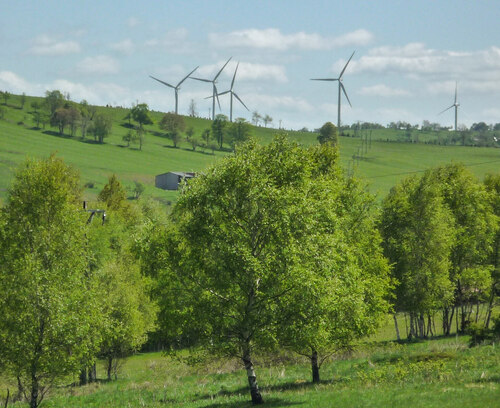 Větrné elektrárny v Krušných horách.