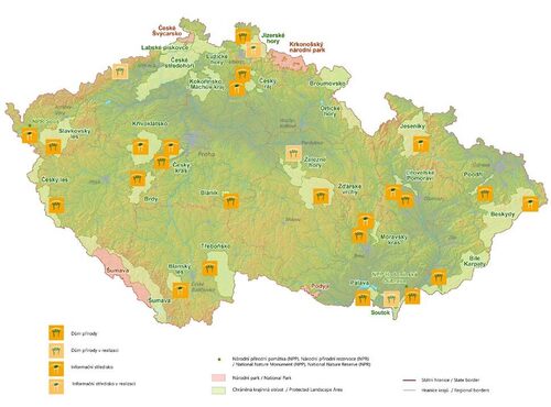Obr. 2 Návštěvnická střediska – domy přírody