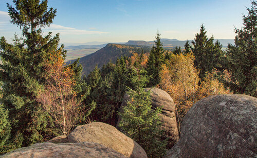 The Broumovsko Protected Landscape Area (eastern Bohemia) – sandstone areas with rock towns surrounded by the rural landscape. © David Outrata