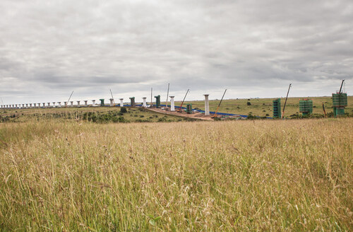 The railway running through Nairobi National Park was built by a Chinese company with money granted as a loan from a Chinese bank. © František Pelc