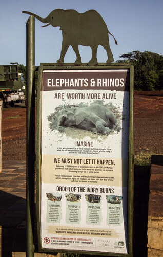 Close to the Nairobi National Park Main Gate there is a site where seized ivory or rhino horns have been several times publicly burnt. © Jan Plesník
