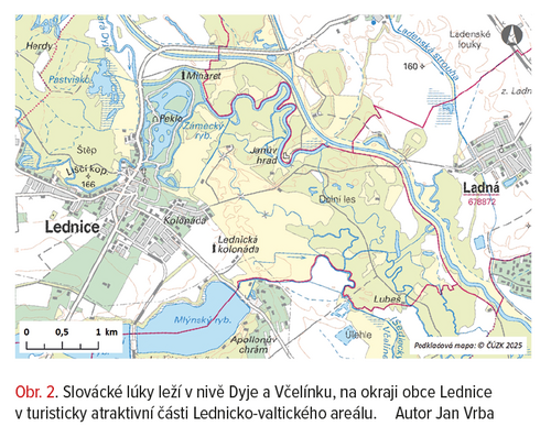 Mapa Slovácké lúky