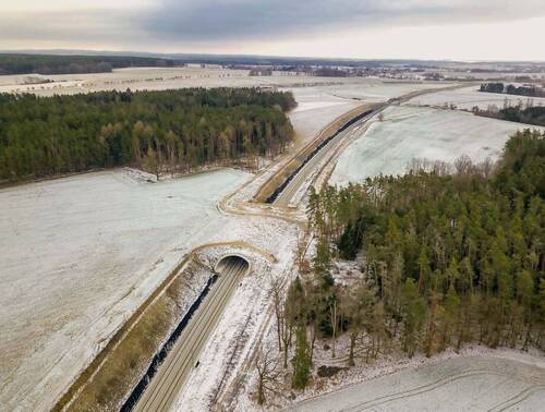 Obr. 7: První ekodukt na železnici u obce Doubí v jižních Čechách. Foto Martin Strnad