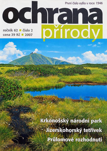 Titulní strana Ochrany přírody z r. 2007. Titulní strana Ochrany přírody z r. 2007.