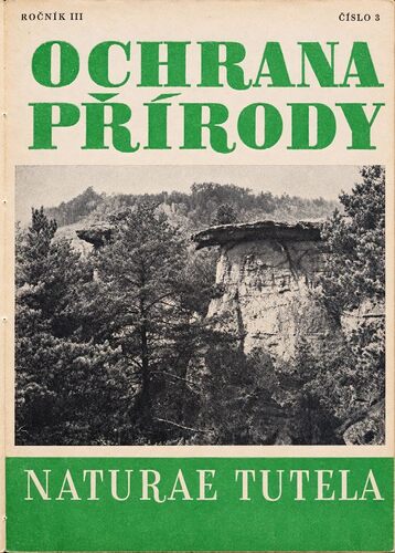 Titulní strana Ochrany přírody z r. 1947. Titulní strana Ochrany přírody z r. 1947.